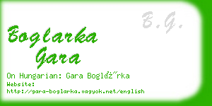 boglarka gara business card